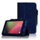 Nexus 7用ブラックケースGoogleタブレット革のスタンドカバー