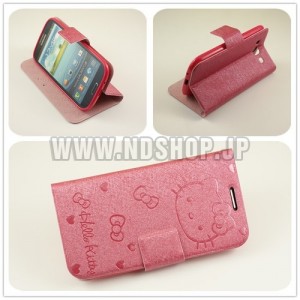 Samsung Galaxy SIII S3 i9300用可愛いHello Kitty PU革PU革フリップケース