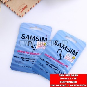 SAMSIM SIMロック解除アダプタ for iPhone5/iPhone4S（ios5.0~ios7.0）