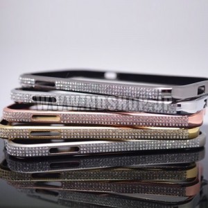 Samsung Galaxy SIV S4 i9500用アルミ合金バンパー・ダイヤモンド付き（5色可選）