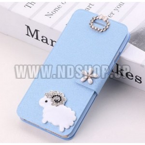 可愛い手帳型カバーfor　iphone4/5/6s/6sPlus　ラインストーン　クラウン