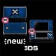 『MHX』NEW3DS/3DSLL　ブルーXスキンシール　ステッカー