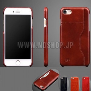 カード収納可能　ビジネス風iphone7ケース　レザー保護カバー